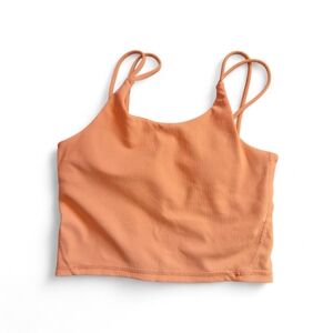 Wilo Double-Strap Cropped Cami Tank — Peach